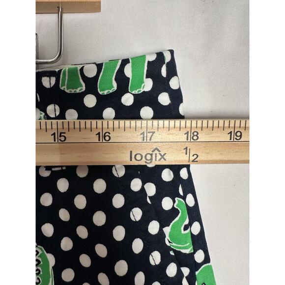 Crown & Ivy Polka Dot Elephant Shorts Womens sz 12 All over Graphic Coastal - Picture 2 of 7